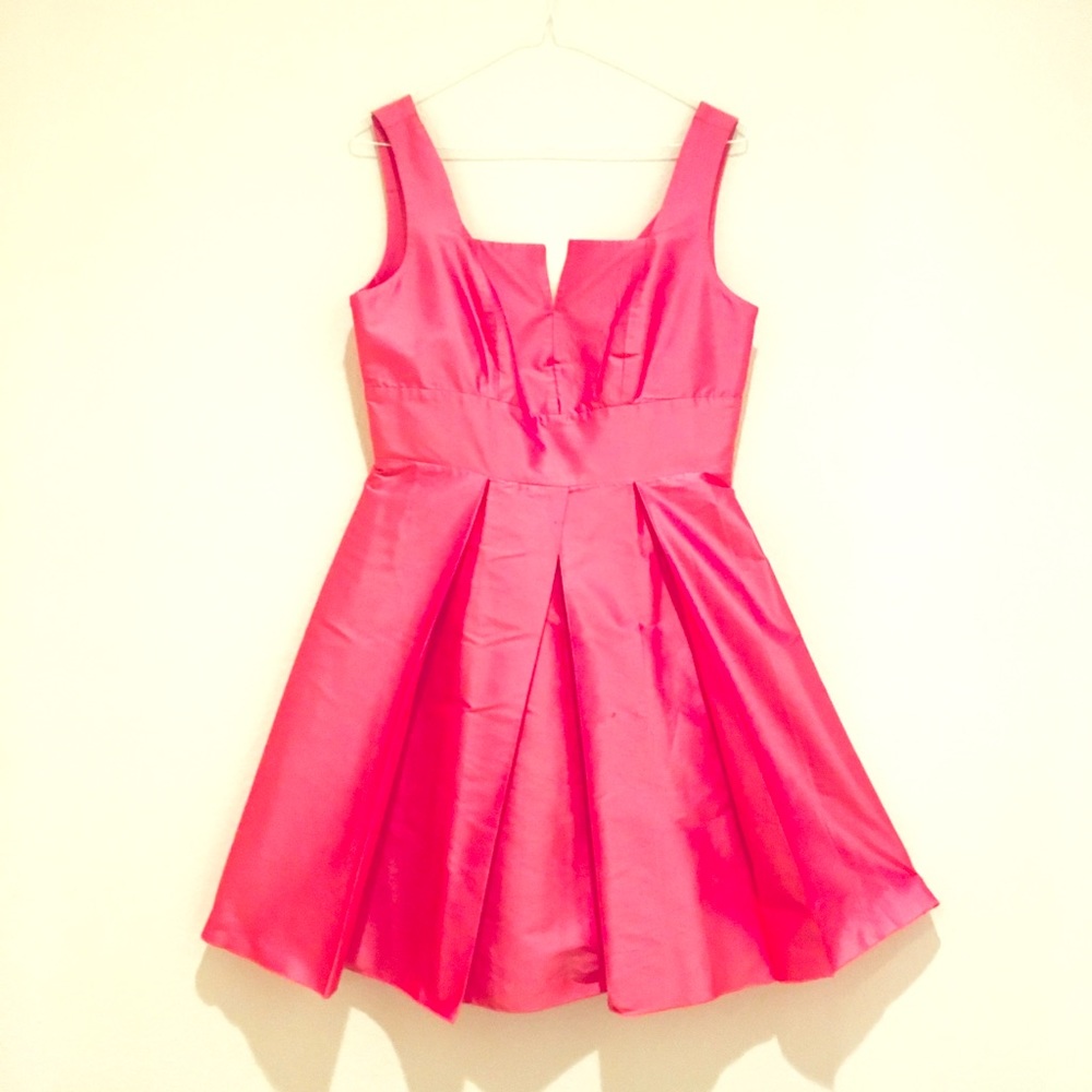 Pink short satin-silk italian dress